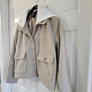 NWT Cavalini Original Jacket w Removable Hood, Snap Closures, XL. Camel
